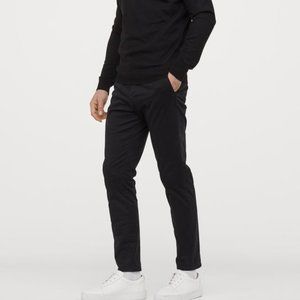 H&M Men's Pants / Chinos 32R Black Slim Fit